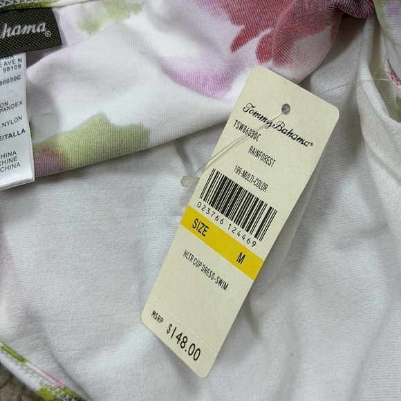 NWT  Tommy Bahama Rainforest Halter V-Neck Swim Dress, Floral, Multicolor Sz M - Picture 9 of 9